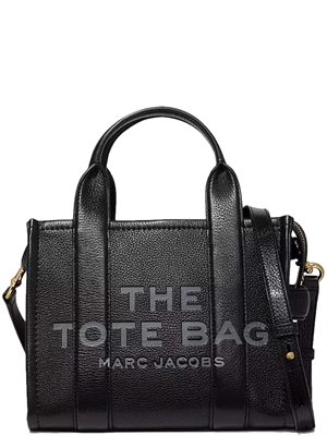 Marc Jacobs The Leather Mini Tote Bag, Sort